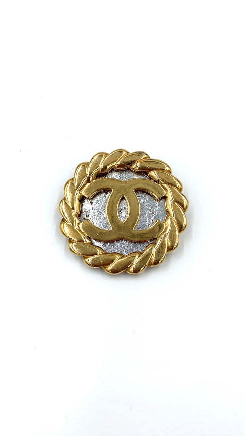 ココマーク編みサークルブローチ