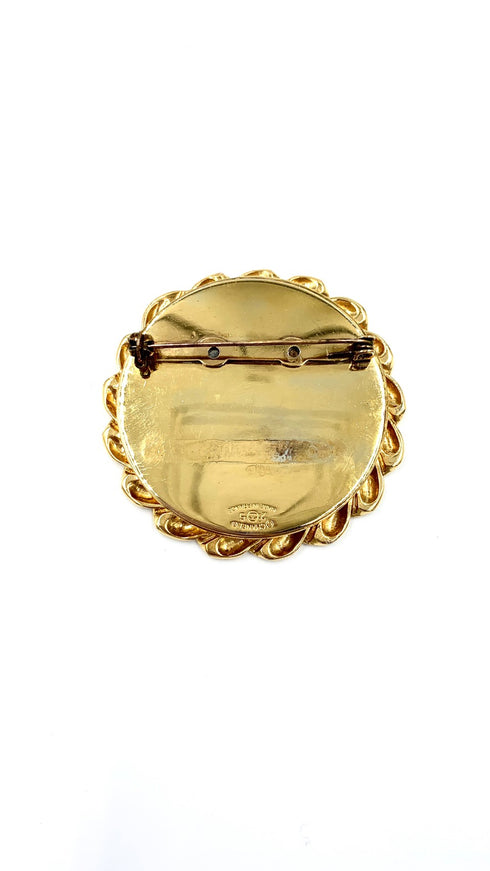 ココマーク編みサークルブローチ