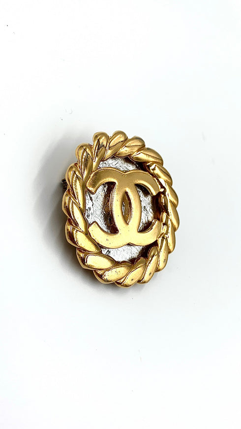 ココマーク編みサークルブローチ