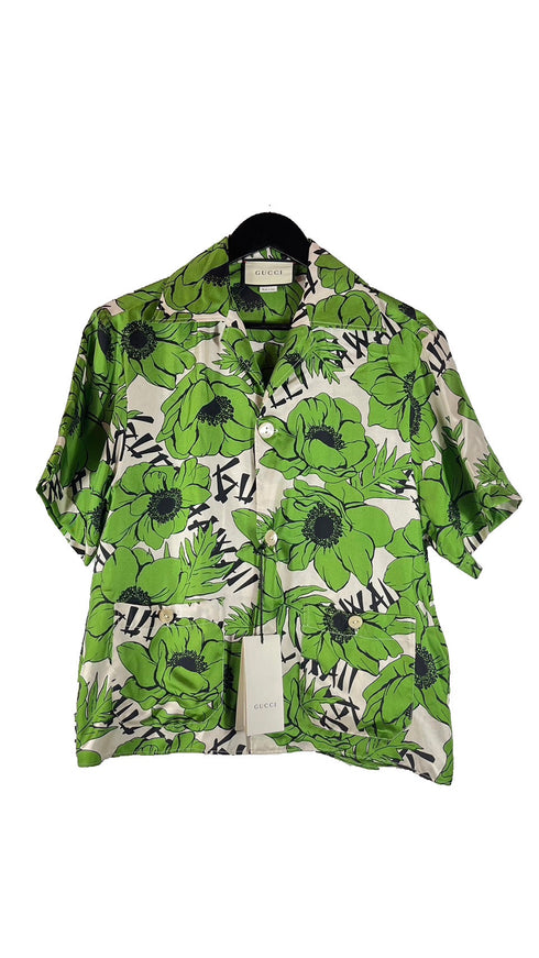 フローラル半袖シャツ