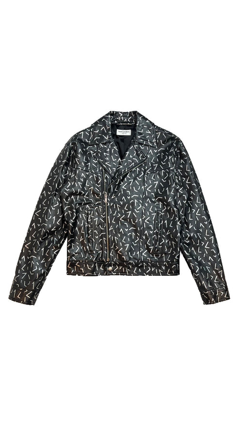 シルバー総柄レザージャケット