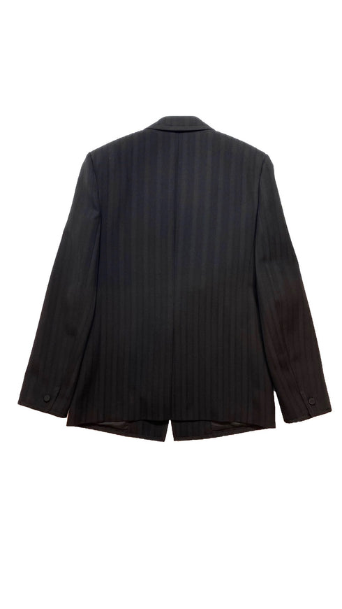 刺繍ストライプスーツジャケット