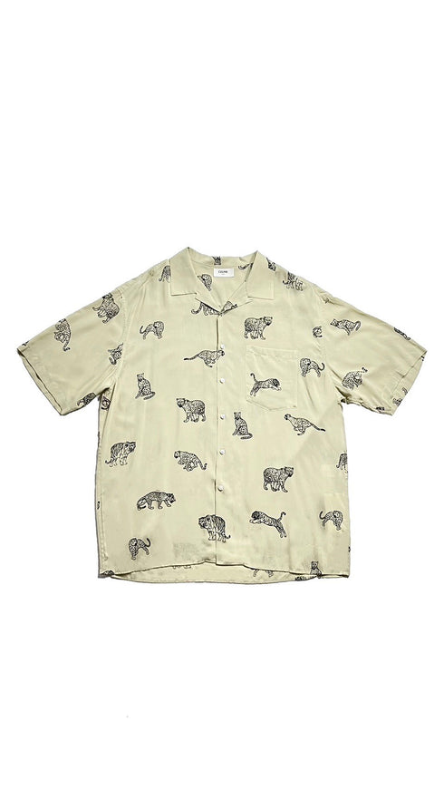 Printed Crepe半袖シャツ