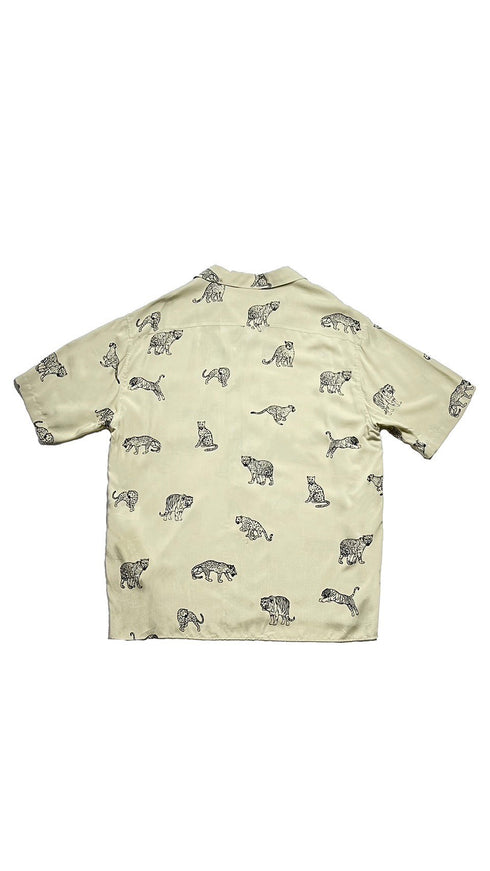 Printed Crepe半袖シャツ