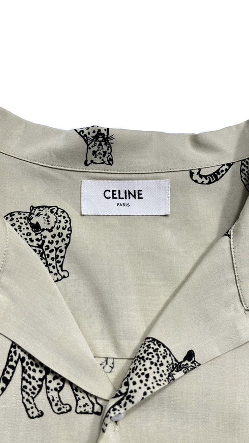 Printed Crepe半袖シャツ