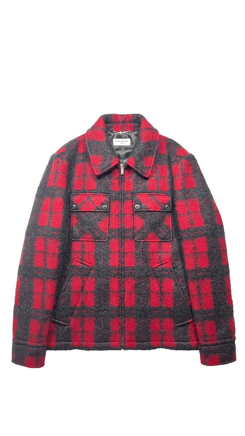 モヘヤチェックジャケット