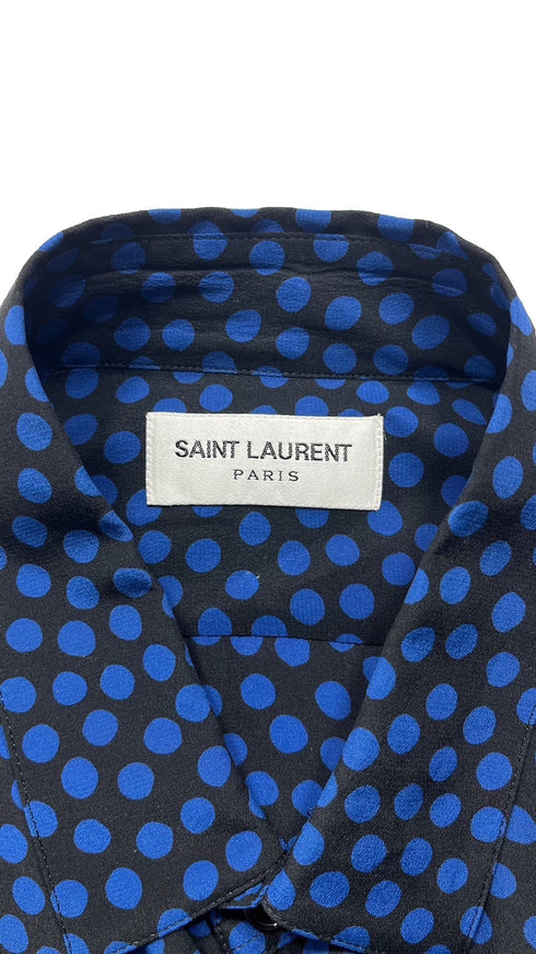 ドットシルクシャツ