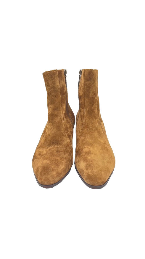 スエードヒールブーツ