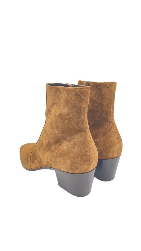 スエードヒールブーツ