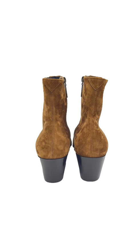 スエードヒールブーツ