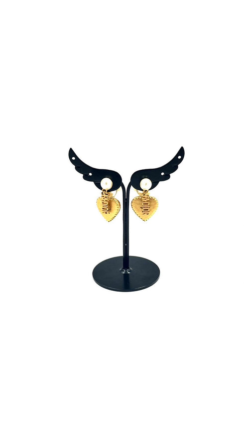 JA‘DIORハートモチーフパールピアス