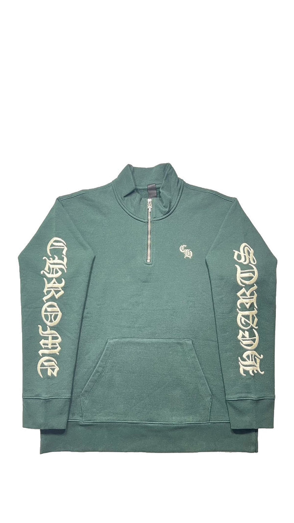Y NOT CH EMBRDRY Half Zip Sweat