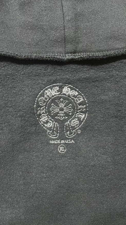 Vertical Silver Logo Hoodie