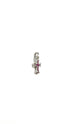 BABY FAT CH CROSS CHARM/PAVE PNK SAPH/18KWG