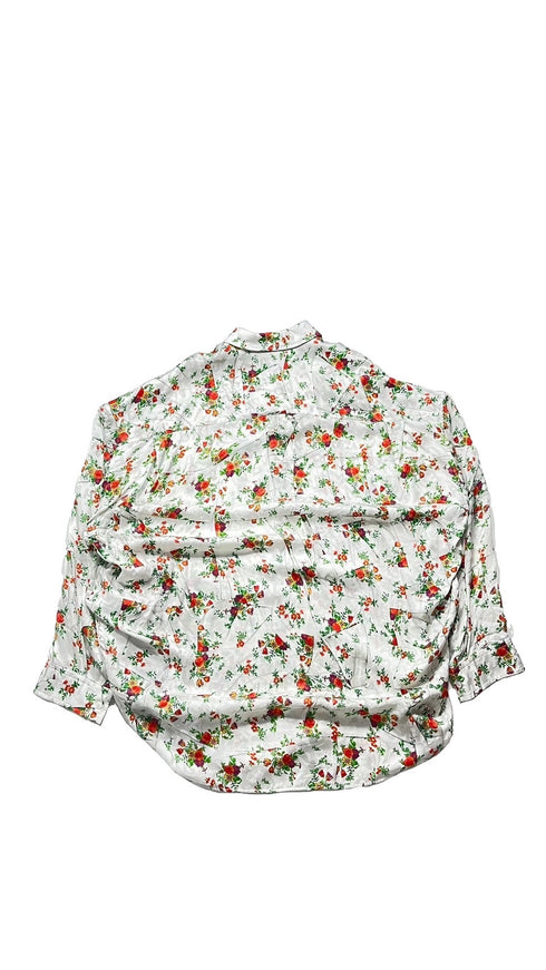 フローラル シルクシャツ