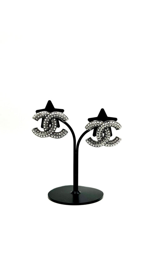 ココマークラインストーン&パールピアス