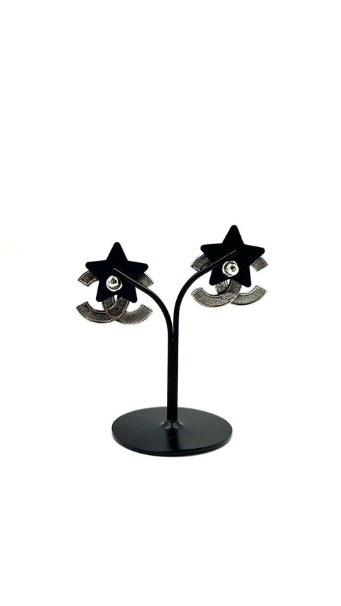 ココマークラインストーン&パールピアス