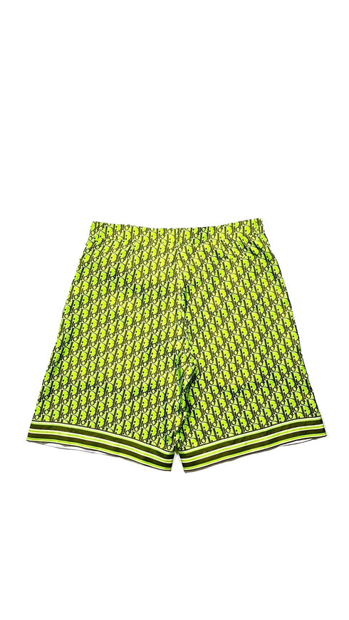 オブリークシルク総柄ハーフパンツ