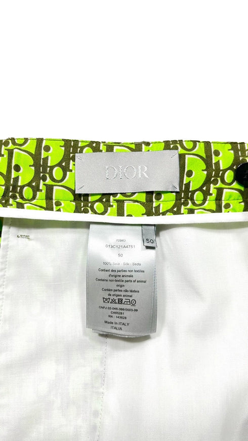 オブリークシルク総柄ハーフパンツ