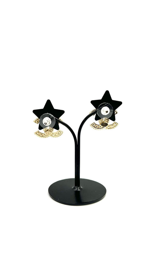 ココマークラインストーンピアスF17V