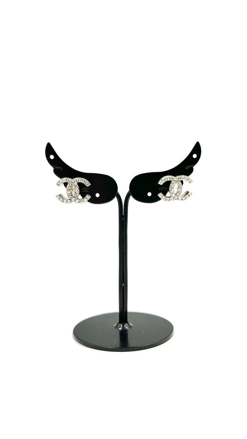 ココマークラインストーンピアス