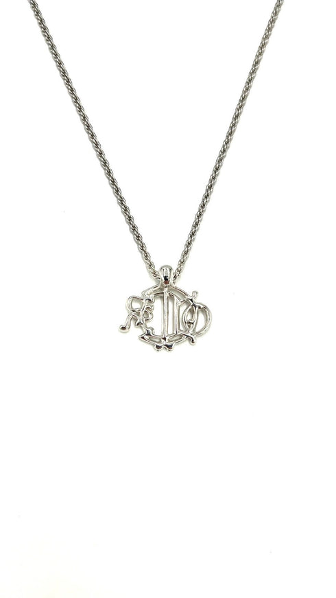 ロゴラインストーンネックレス