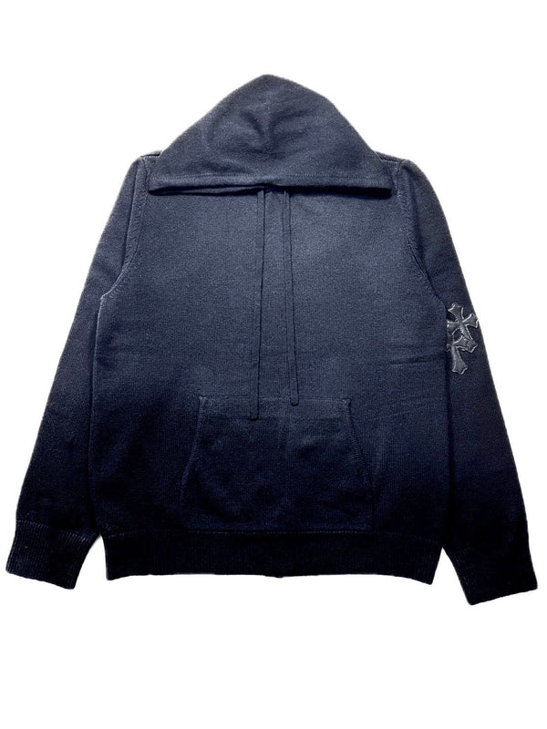 Cross Patch Cashmere Sweater Hoodie