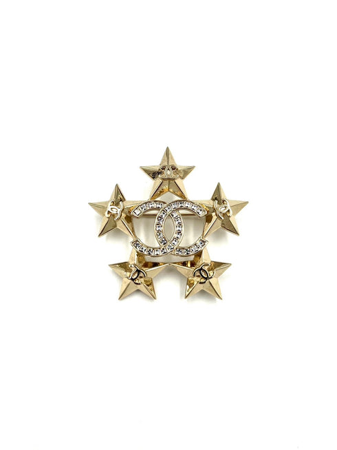 スターラインストーンココマークブローチ