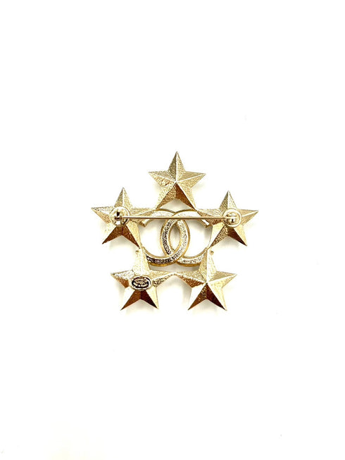 スターラインストーンココマークブローチ