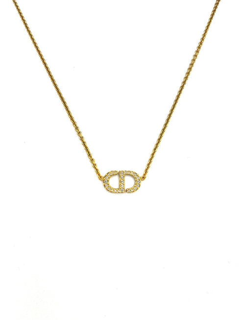 Petit CDラインストーンネックレス