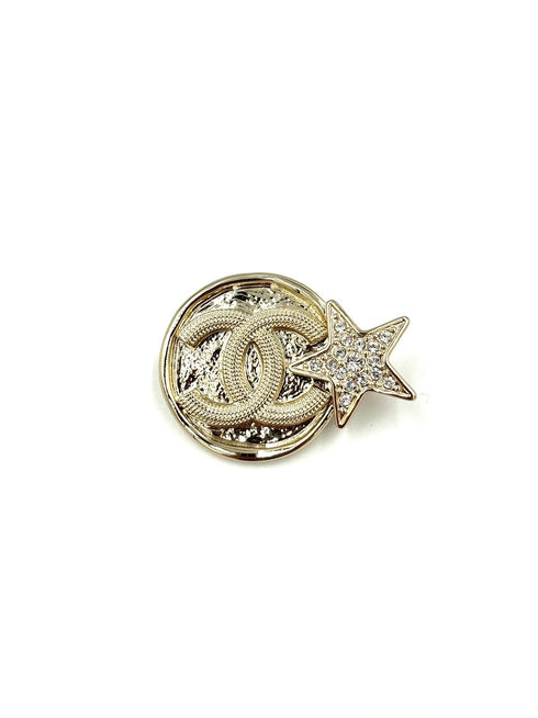 ココマークスターラインストーンブローチ