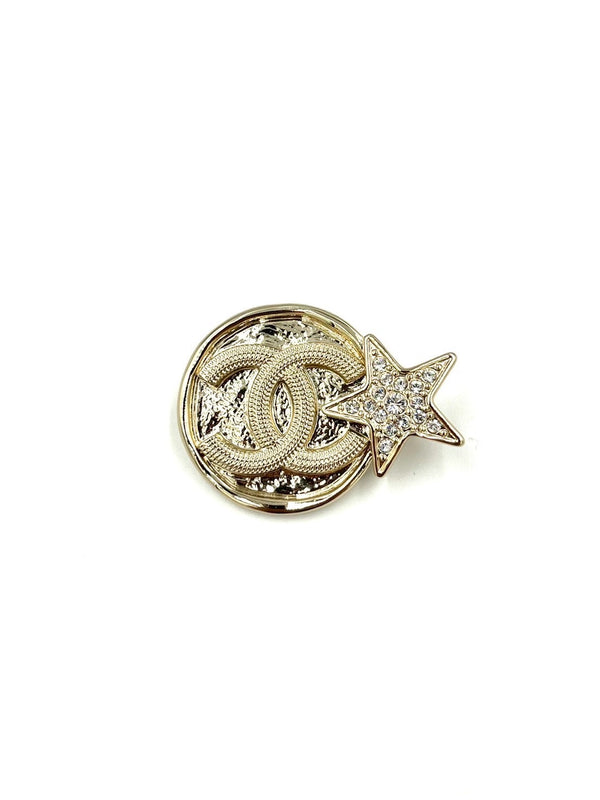 ココマークスターラインストーンブローチ