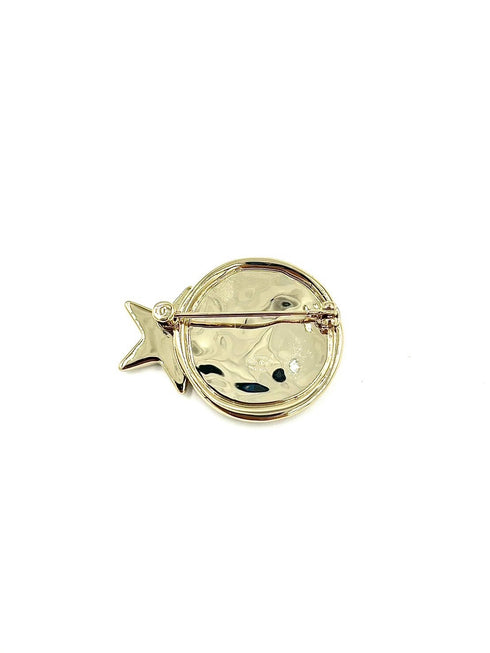 ココマークスターラインストーンブローチ