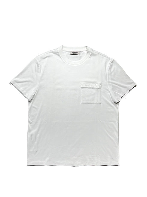 ロゴ刺繍ポケットTシャツ