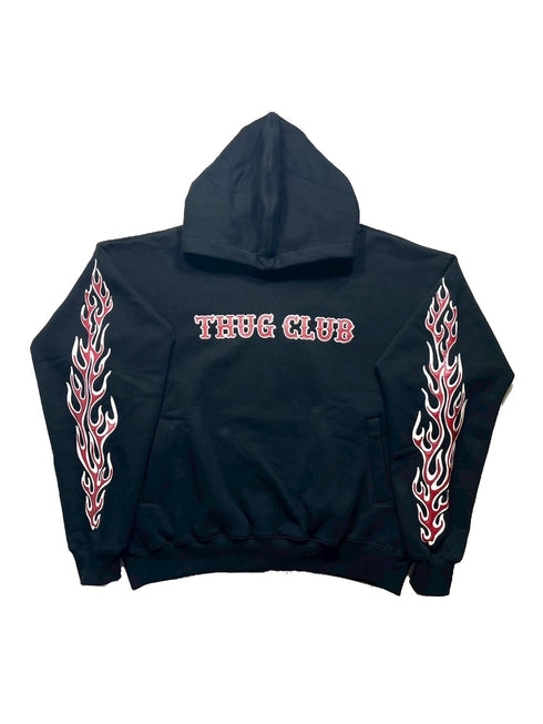 Leather Flame Hoodie