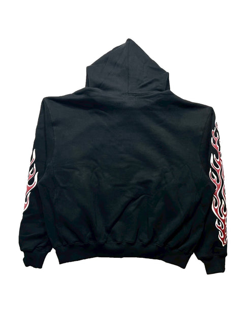 Leather Flame Hoodie