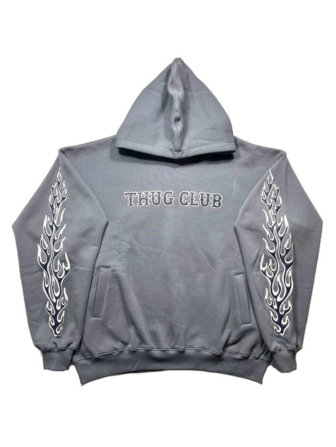 Leather Flame Hoodie