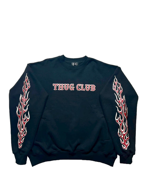 Leather Flame Sweatshirt