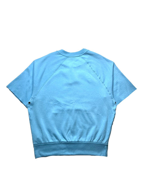 Light Blue Print Crew-neck Tee