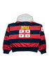 STRIPE POLO HOODIE