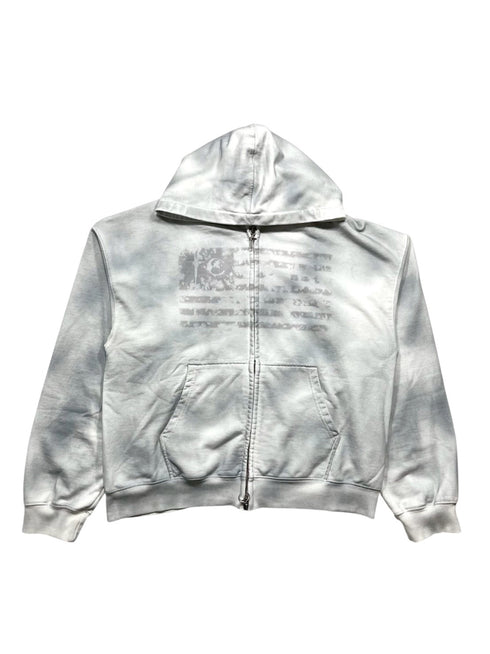 Dirty Washed Old Glory Zip-Up Hoodie