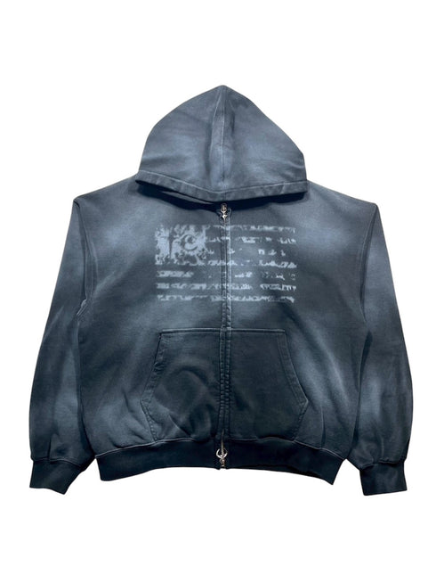 Dirty Washed Old Glory Zip-Up Hoodie