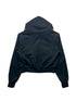 TC Studded Line Cropped Zip-Up Hoodie