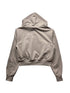 TC Studded Line Cropped Zip-Up Hoodie