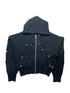 TC Destroyed Knit Zip-Up Hoodie