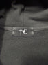 TC STUDDED LINE CROPPED ZIP-UP HOODIE