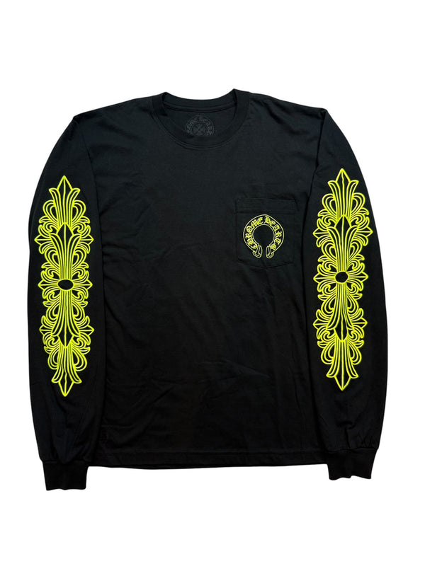 Neon Yellow Horseshoe Long Tshirt