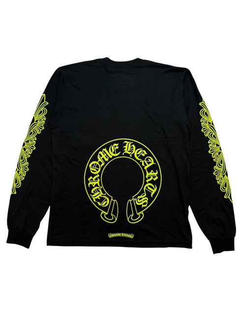 Neon Yellow Horseshoe Long Tshirt