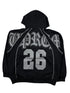 Paneled Zip Up Hooded Sweatshirt