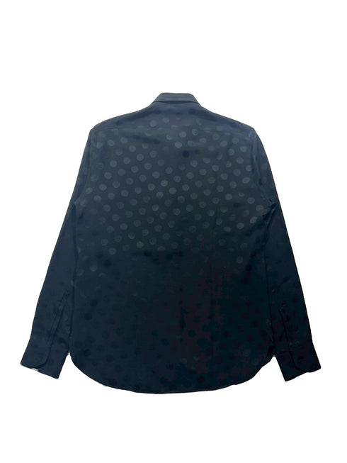 YVES Collar Classic Shirt in Dot silk